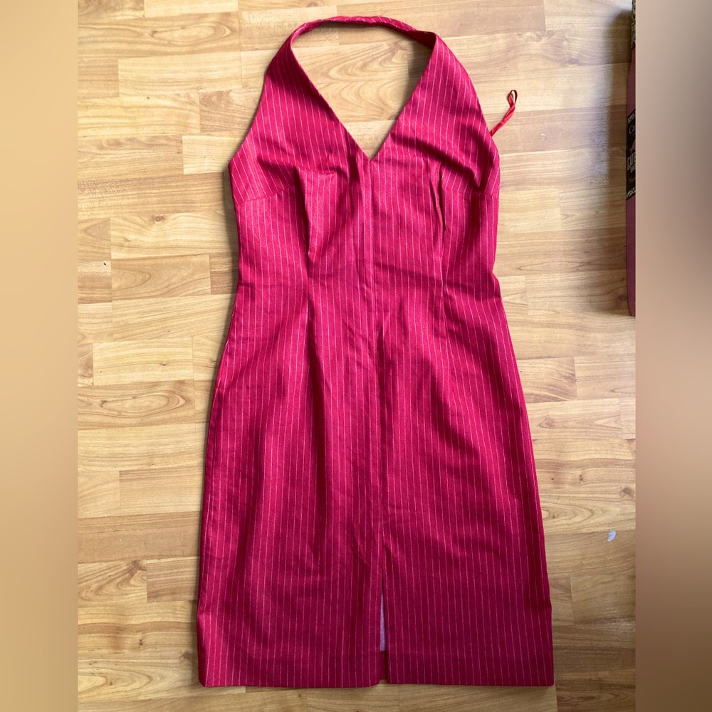 Cherry Red Vintage Halter Dress